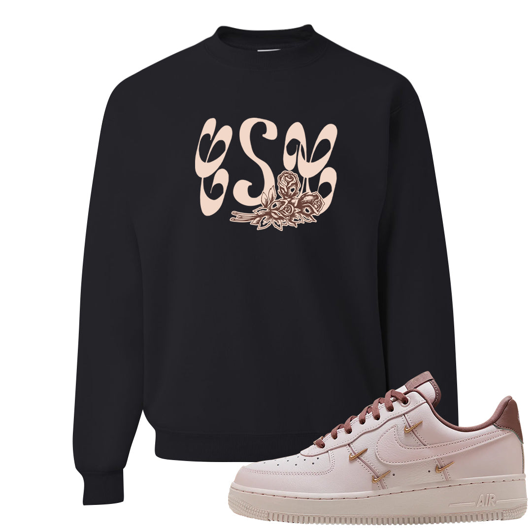 Pink Russet Low AF1s Crewneck Sweatshirt | Certified Sneakerhead, Black