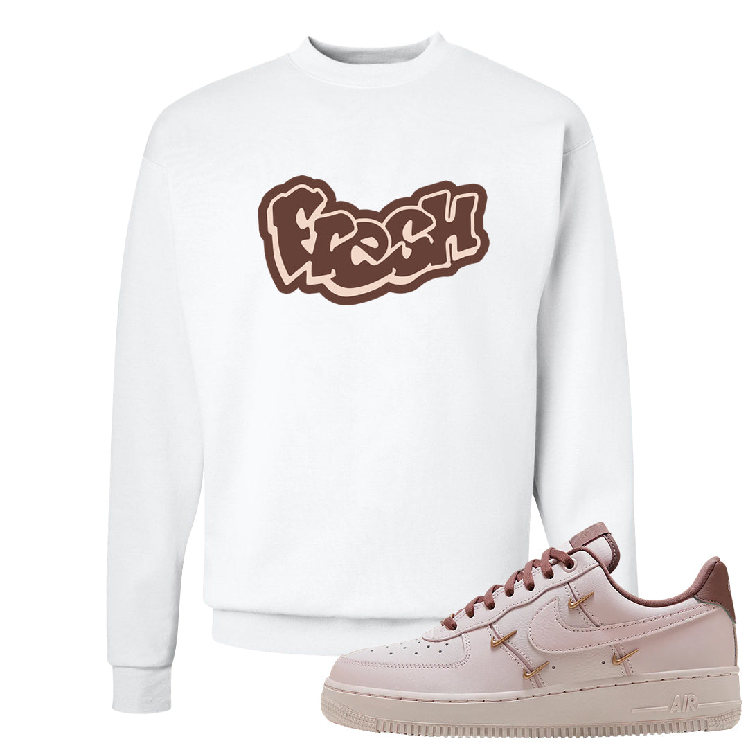 Pink Russet Low AF1s Crewneck Sweatshirt | Fresh, White