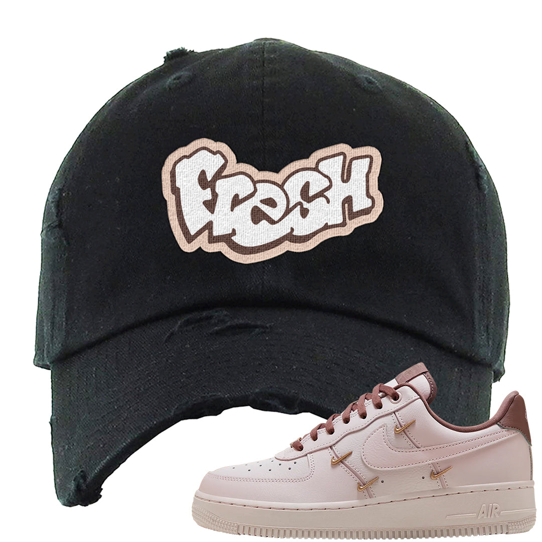 Pink Russet Low AF1s Distressed Dad Hat | Fresh, Black