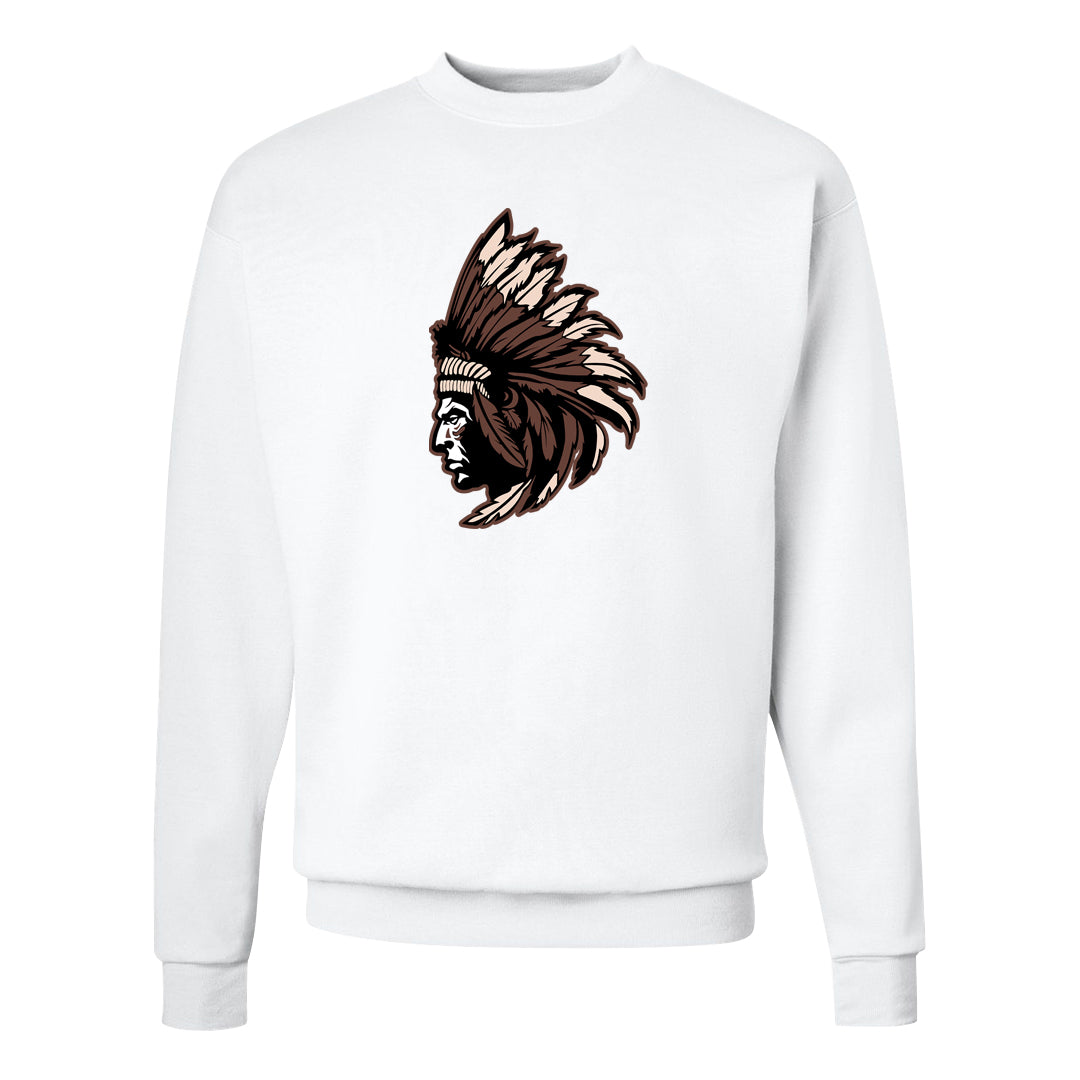 Pink Russet Low AF1s Crewneck Sweatshirt | Indian Chief, White