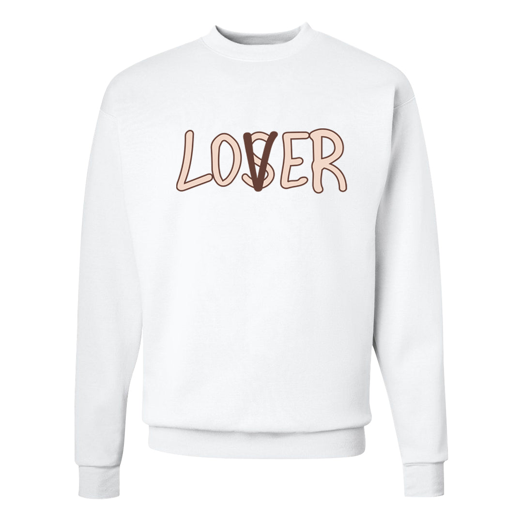 Pink Russet Low AF1s Crewneck Sweatshirt | Lover, White