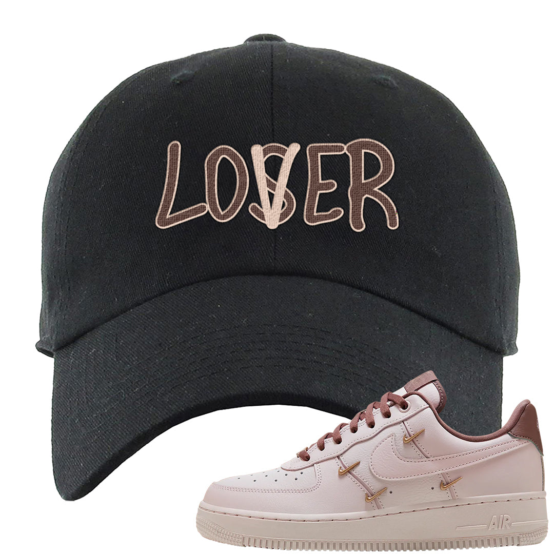 Pink Russet Low AF1s Dad Hat | Lover, Black