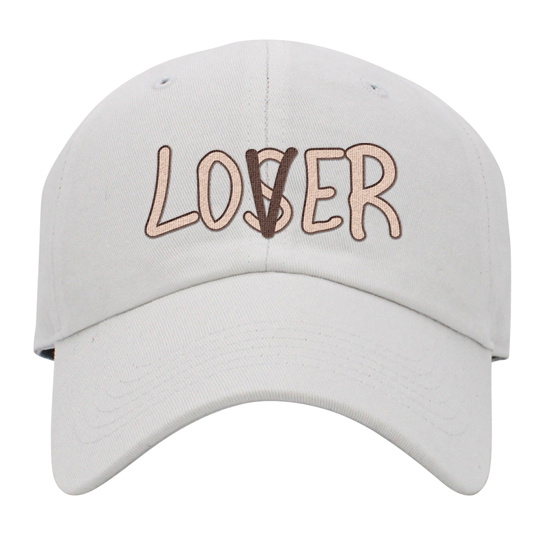 Pink Russet Low AF1s Dad Hat | Lover, White