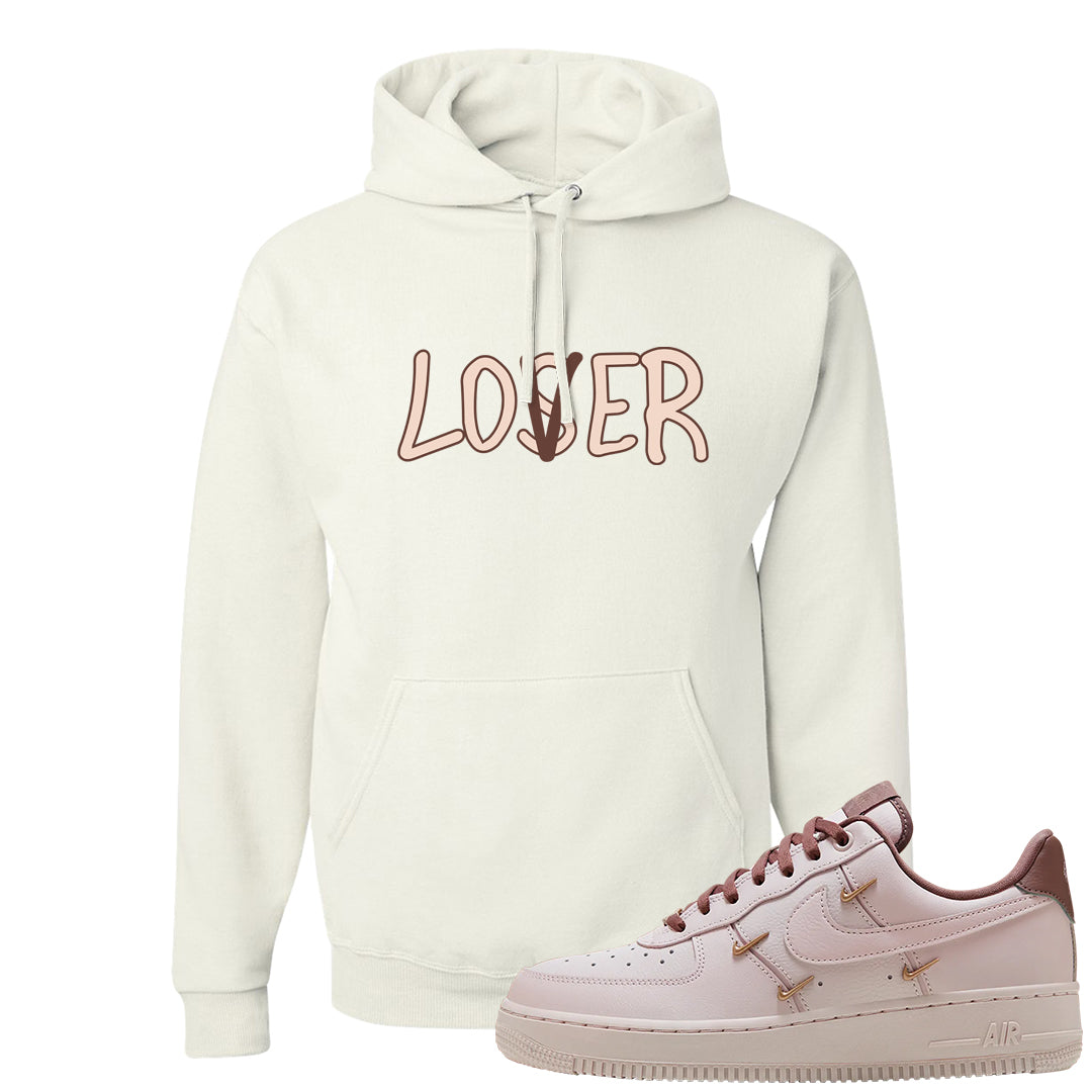 Pink Russet Low AF1s Hoodie | Lover, White