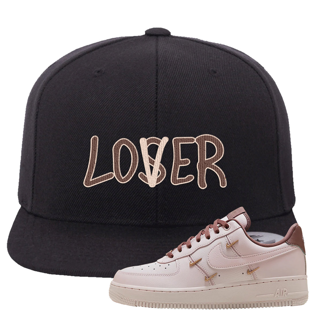 Pink Russet Low AF1s Snapback Hat | Lover, Black