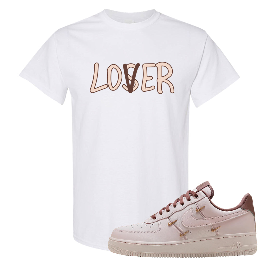 Pink Russet Low AF1s T Shirt | Lover, White