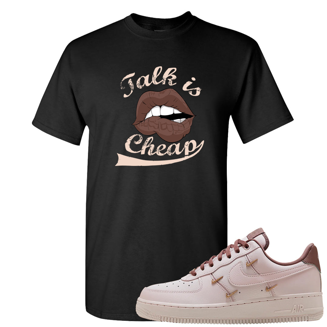 Pink Russet Low AF1s T Shirt | Talk Lips, Black