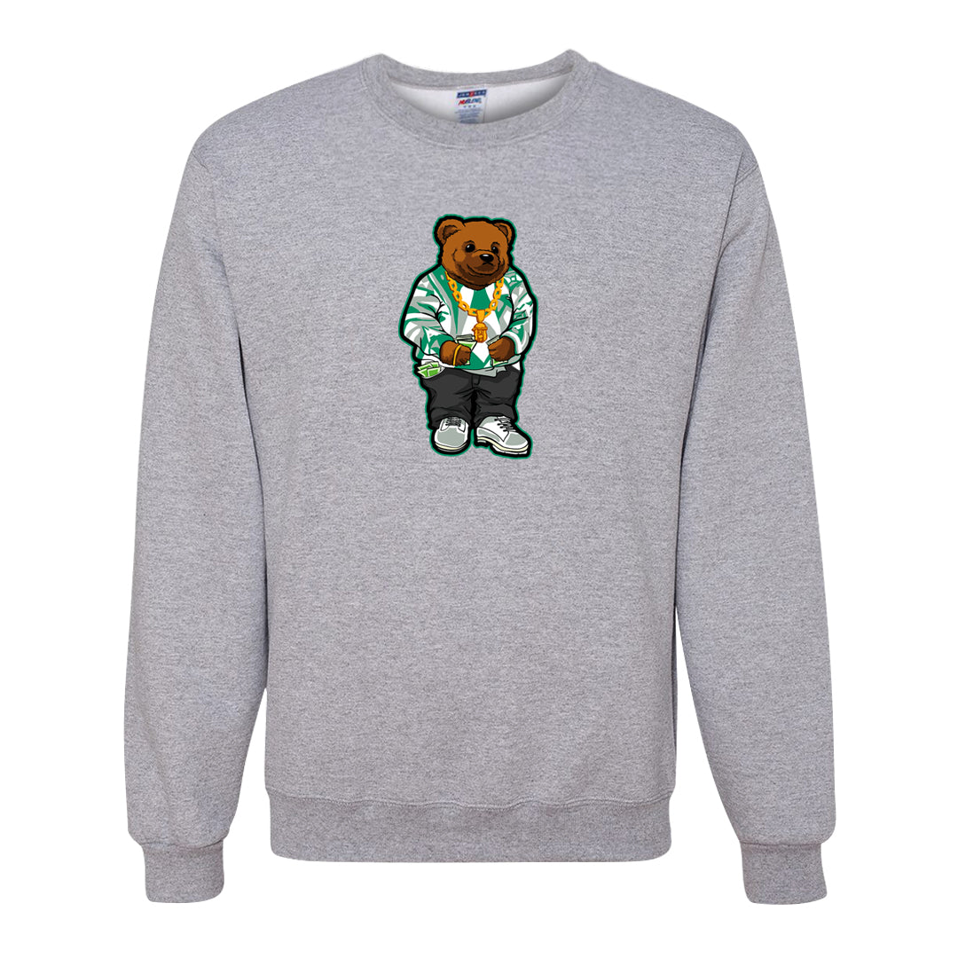 Split Grey White Black Low 1s Crewneck Sweatshirt | Sweater Bear, Ash