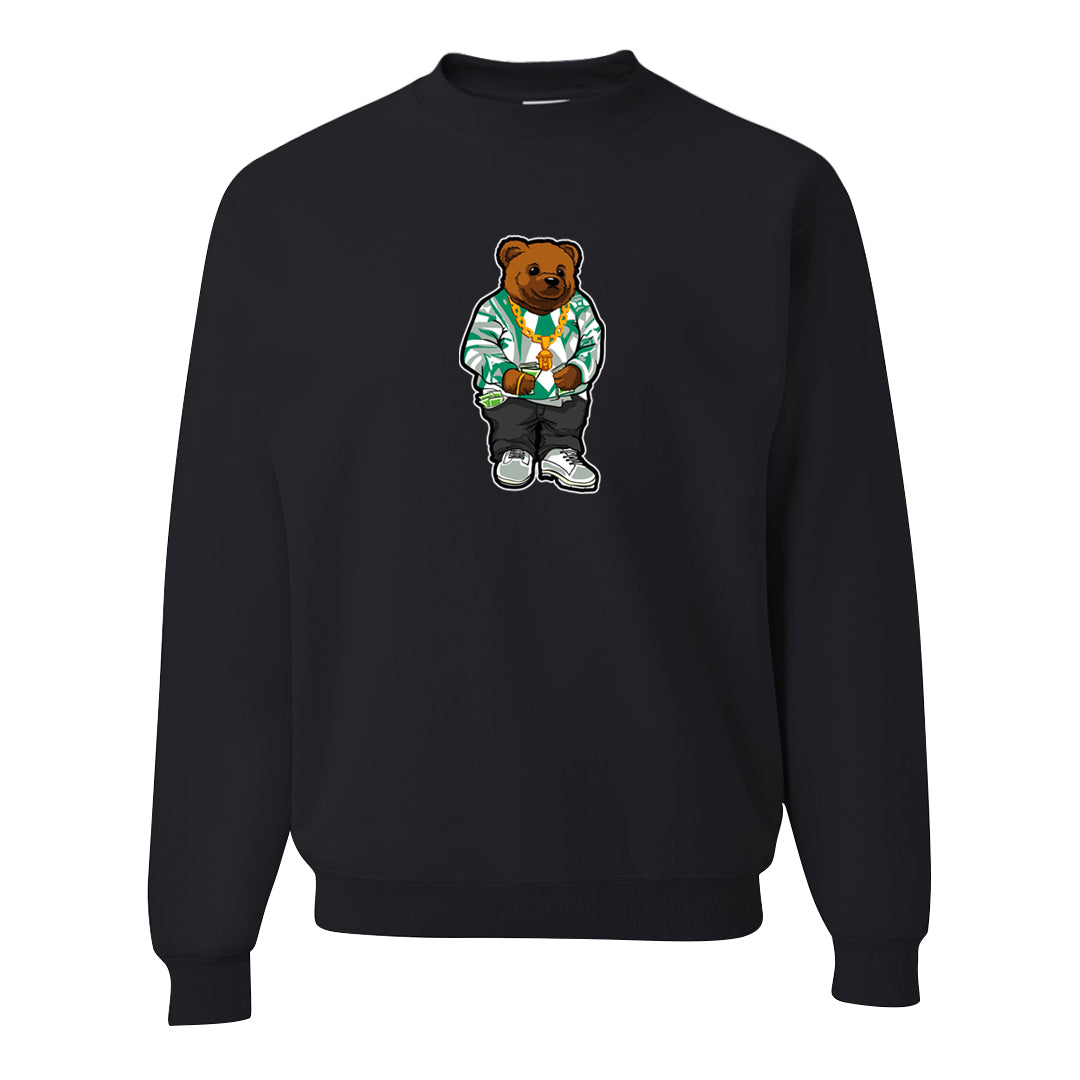 Split Grey White Black Low 1s Crewneck Sweatshirt | Sweater Bear, Black