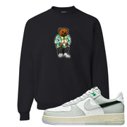 Split Grey White Black Low 1s Crewneck Sweatshirt | Sweater Bear, Black