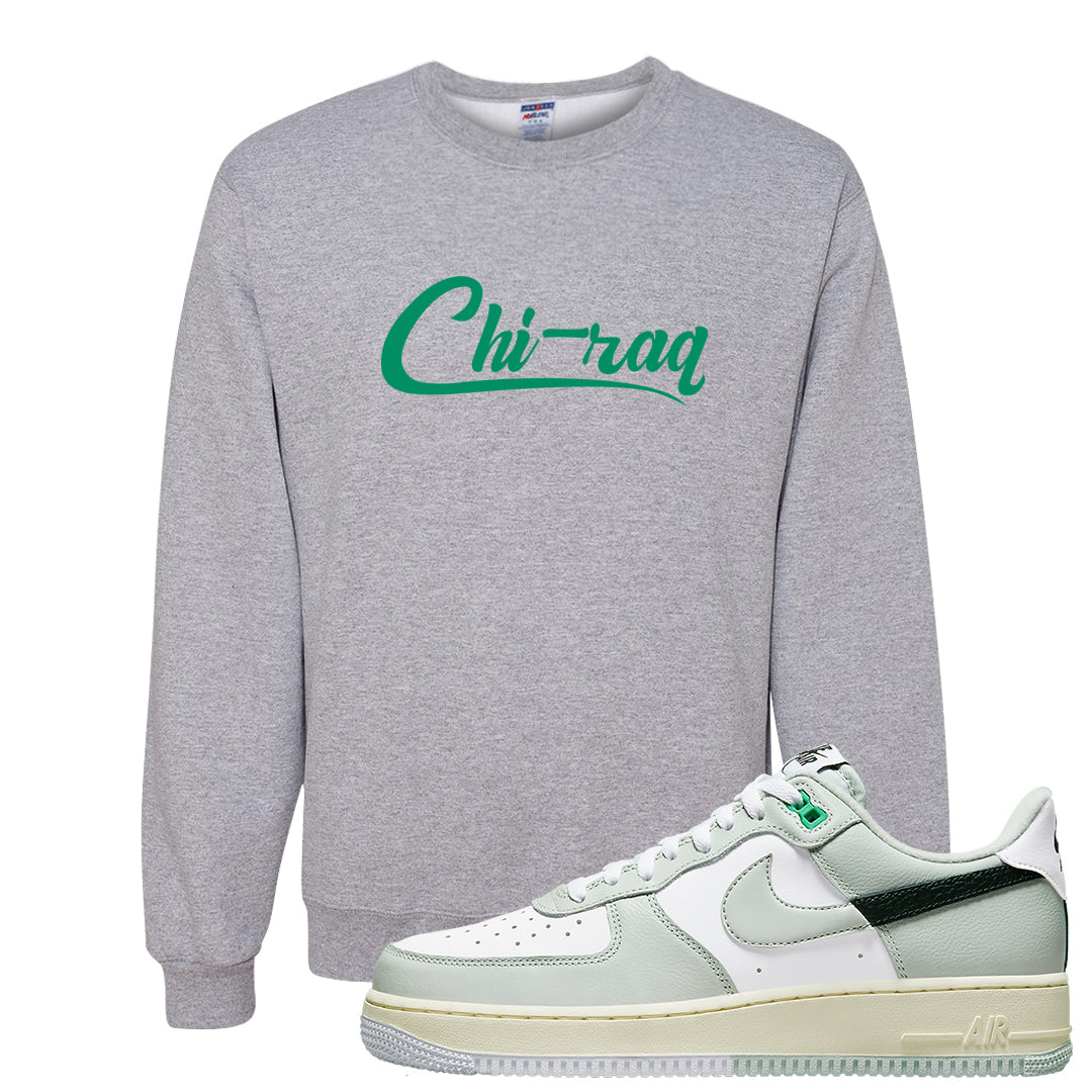 Split Grey White Black Low 1s Crewneck Sweatshirt | Chiraq, Ash