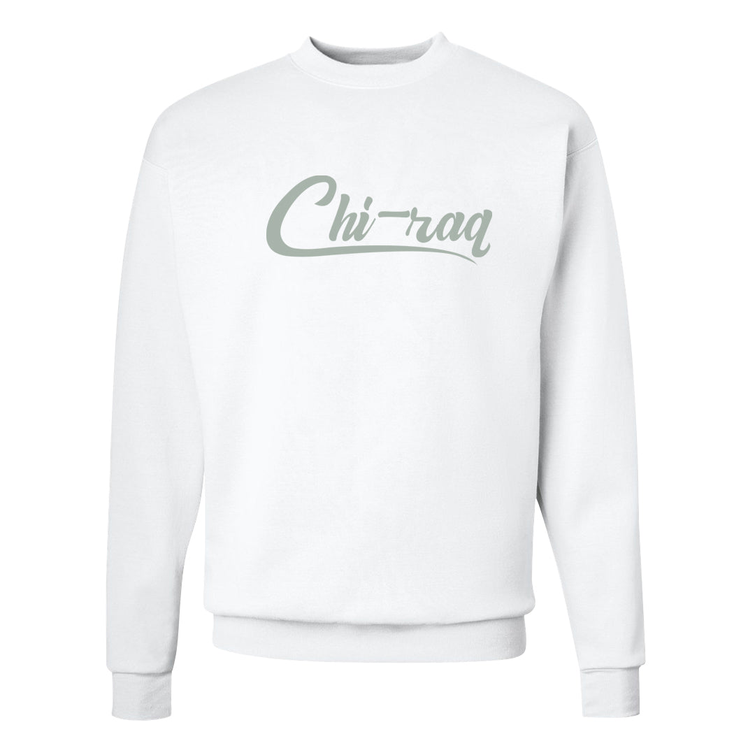 Split Grey White Black Low 1s Crewneck Sweatshirt | Chiraq, White