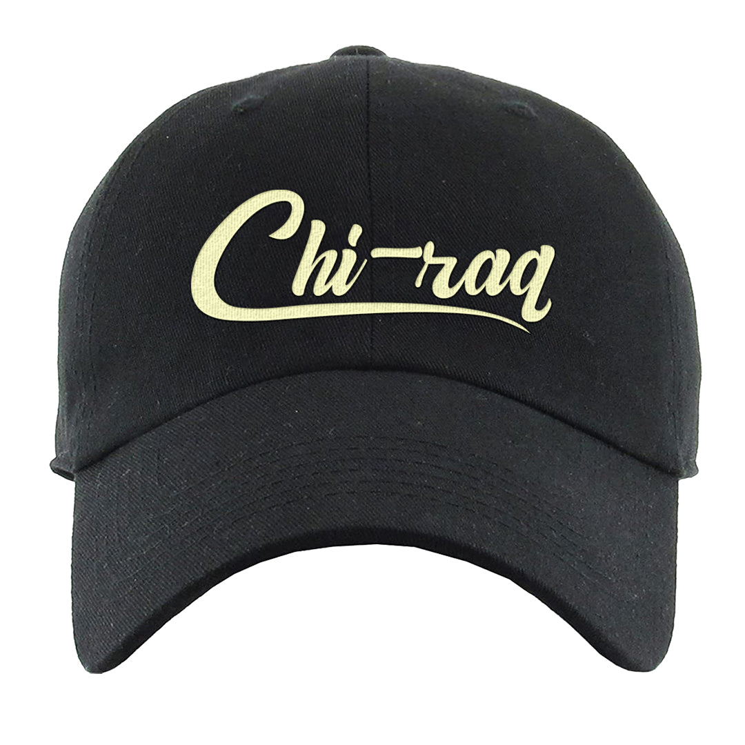 Split Grey White Black Low 1s Dad Hat | Chiraq, Black