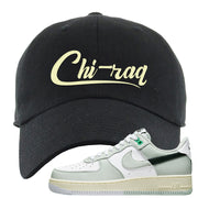 Split Grey White Black Low 1s Dad Hat | Chiraq, Black