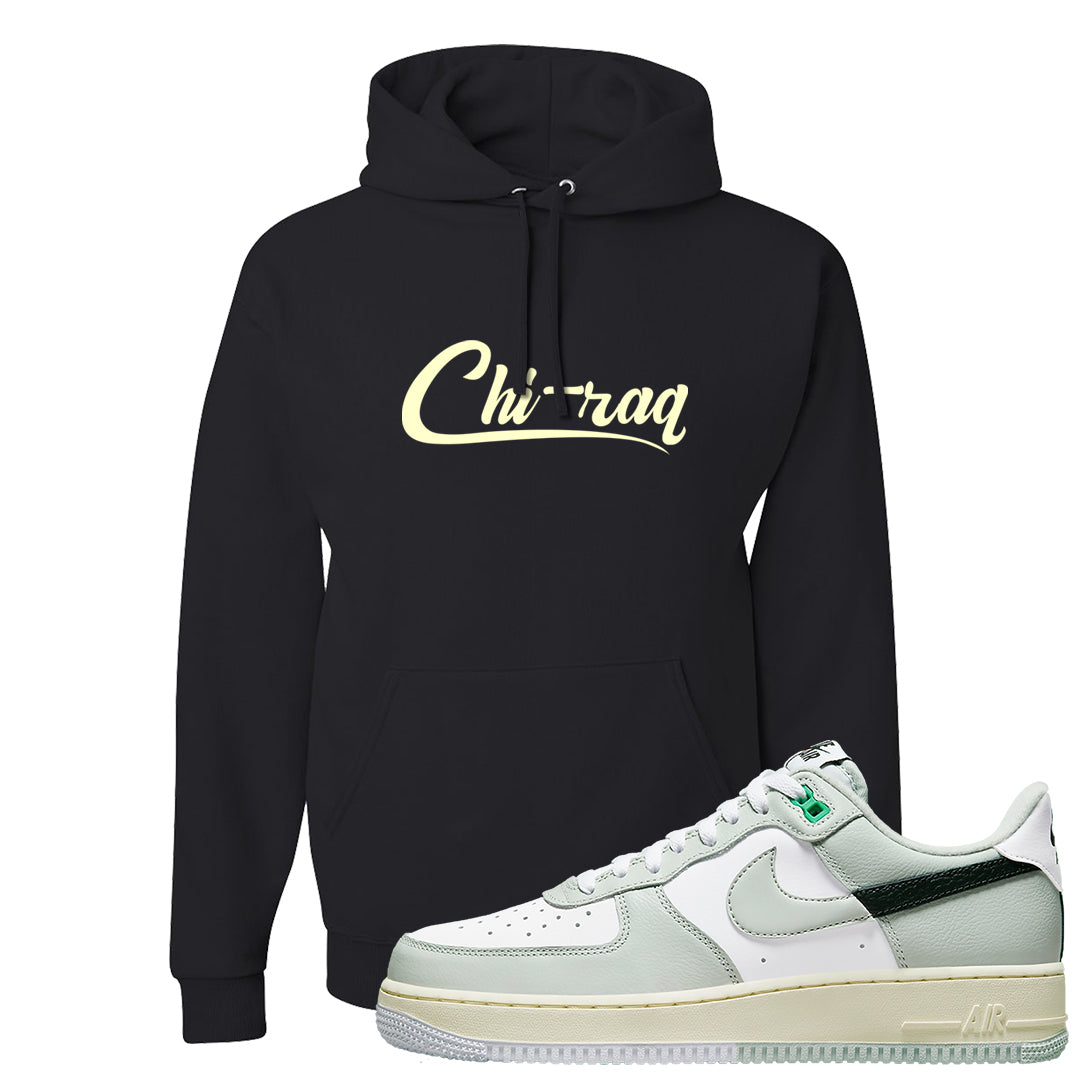 Split Grey White Black Low 1s Hoodie | Chiraq, Black