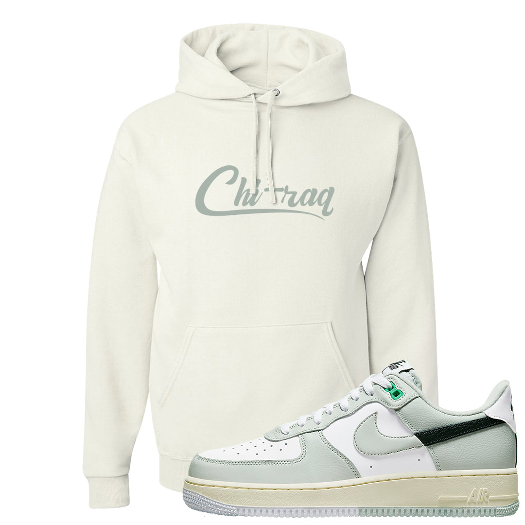 Split Grey White Black Low 1s Hoodie | Chiraq, White