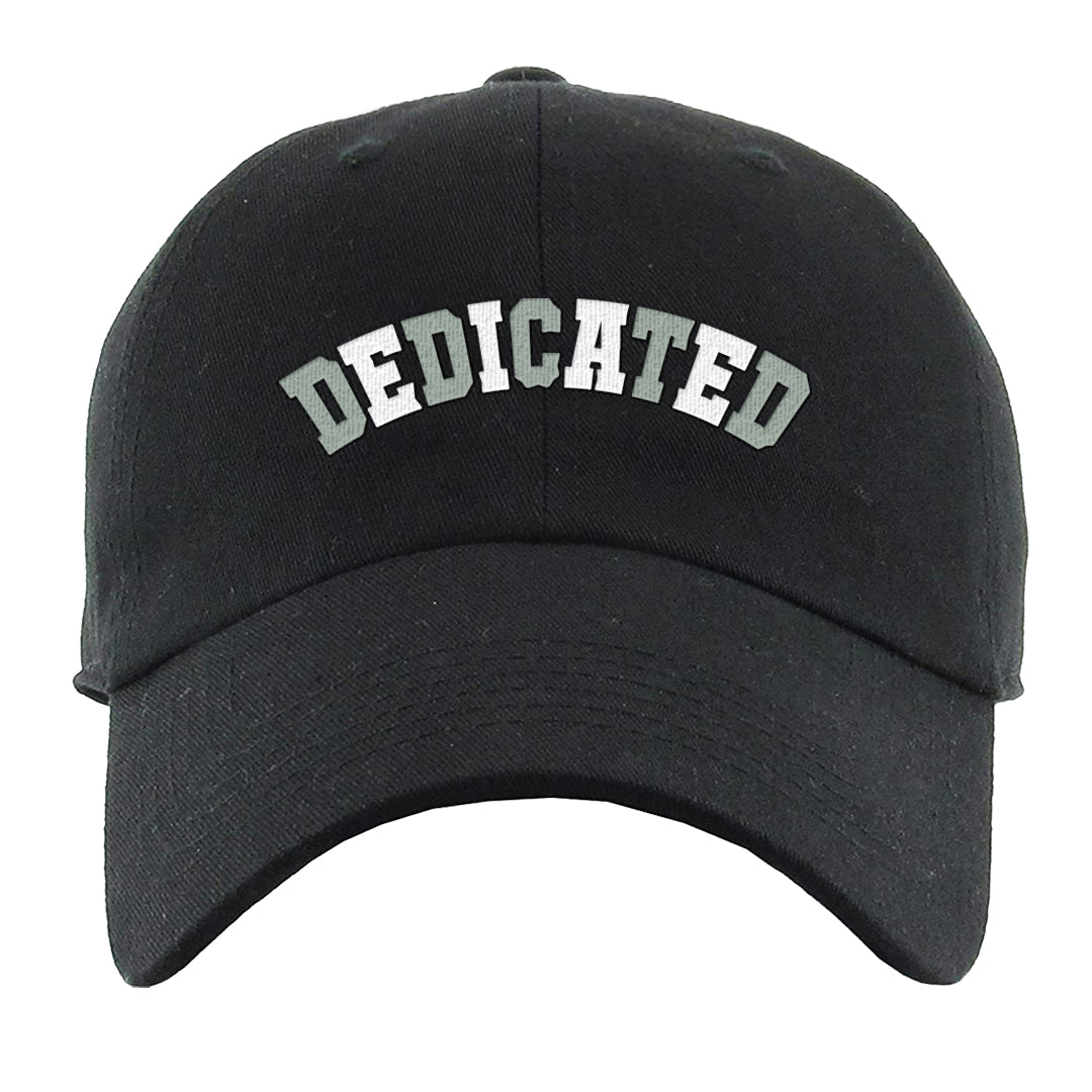 Split Grey White Black Low 1s Dad Hat | Dedicated, Black