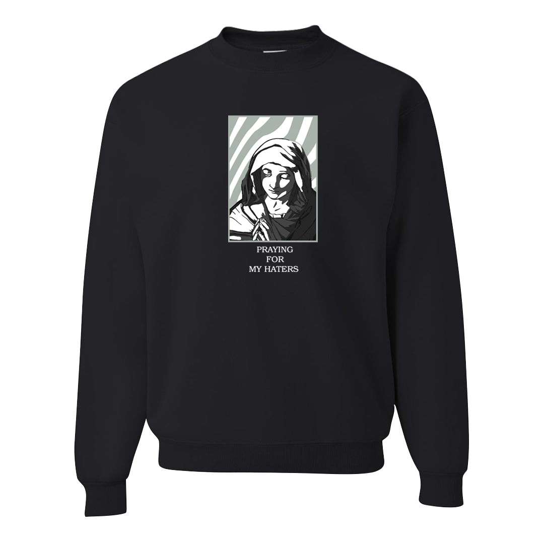 Split Grey White Black Low 1s Crewneck Sweatshirt | God Told Me, Black