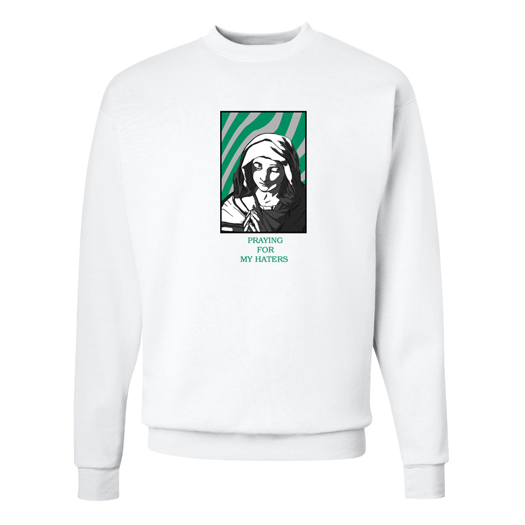 Split Grey White Black Low 1s Crewneck Sweatshirt | God Told Me, White