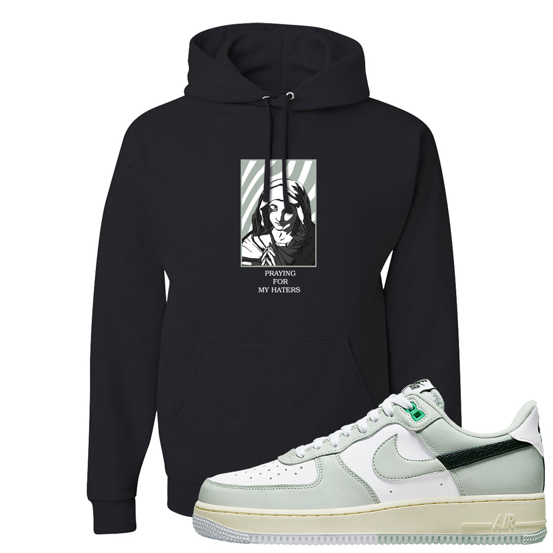 Split Grey White Black Low 1s Hoodie | God Told Me, Black