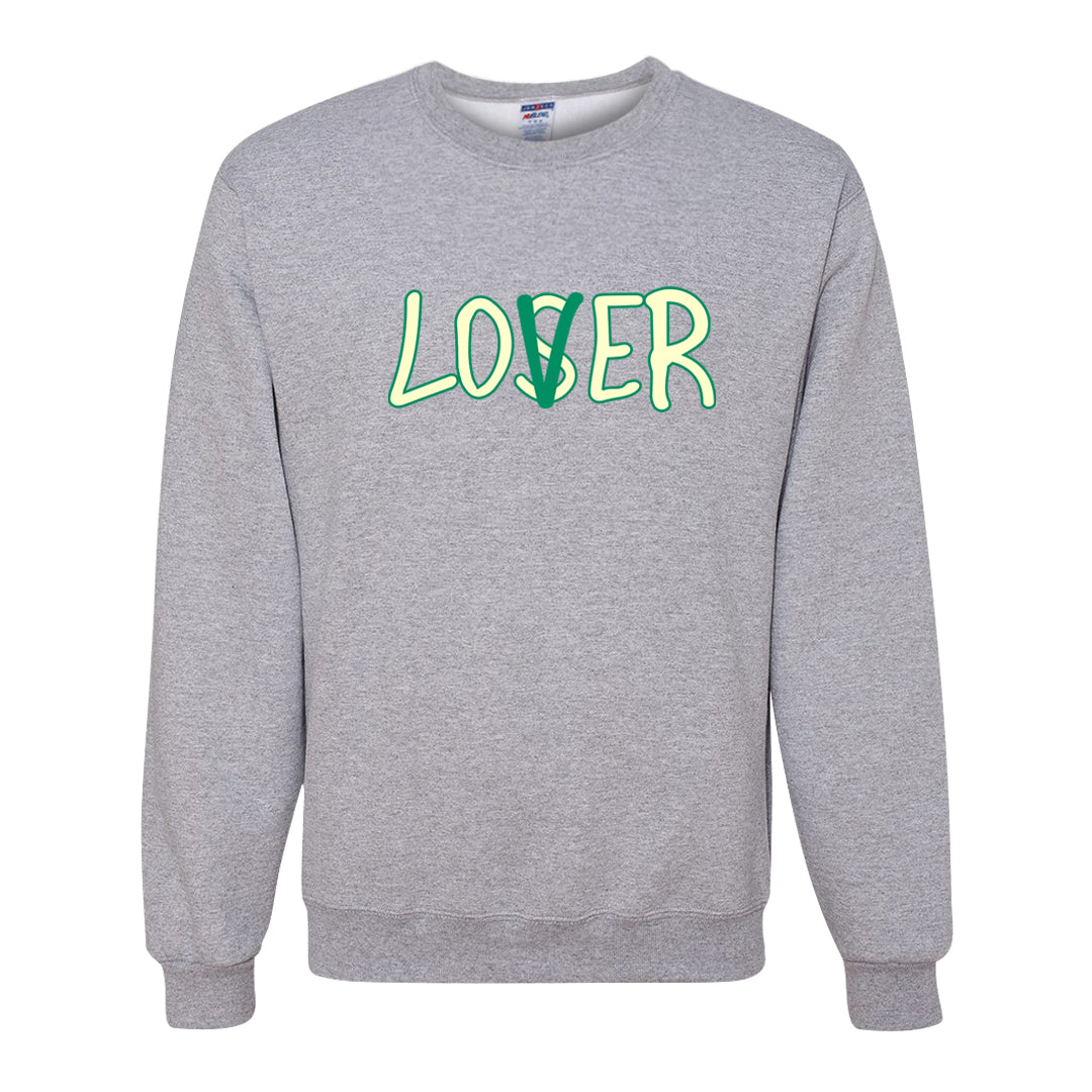 Split Grey White Black Low 1s Crewneck Sweatshirt | Lover, Ash