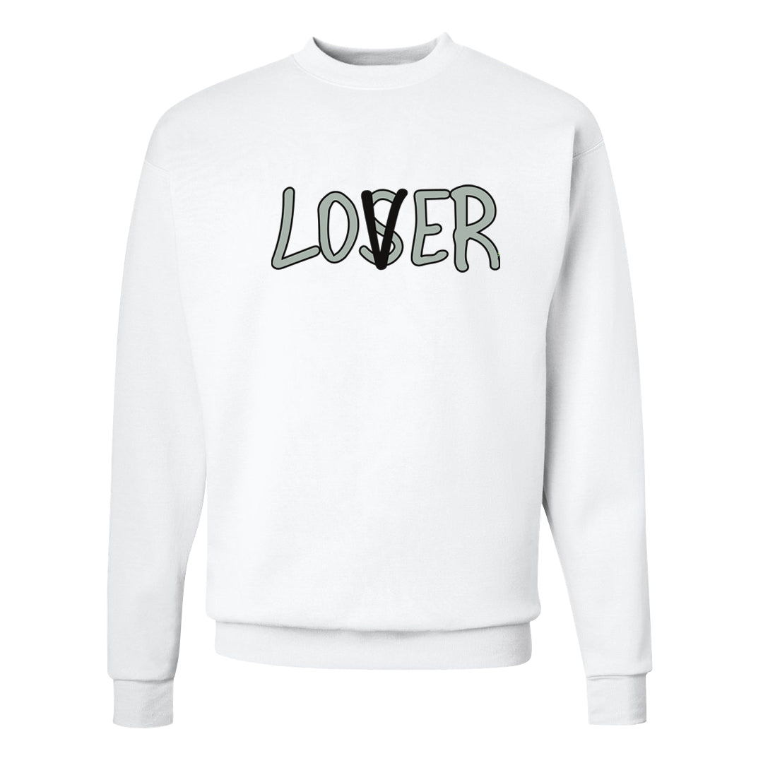 Split Grey White Black Low 1s Crewneck Sweatshirt | Lover, White