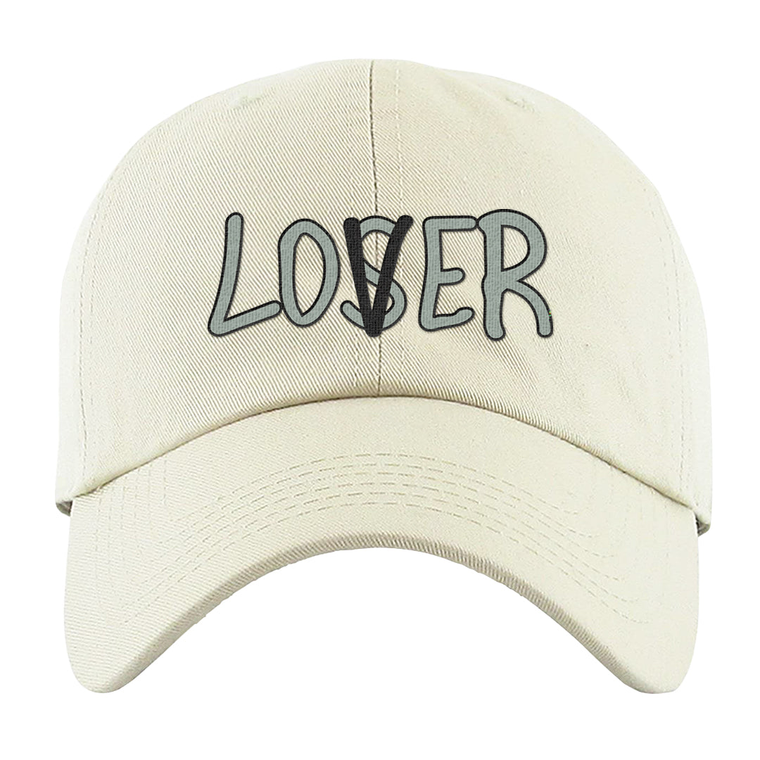 Split Grey White Black Low 1s Dad Hat | Lover, White