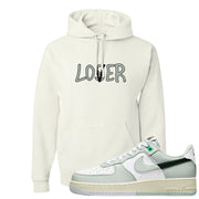 Split Grey White Black Low 1s Hoodie | Lover, White