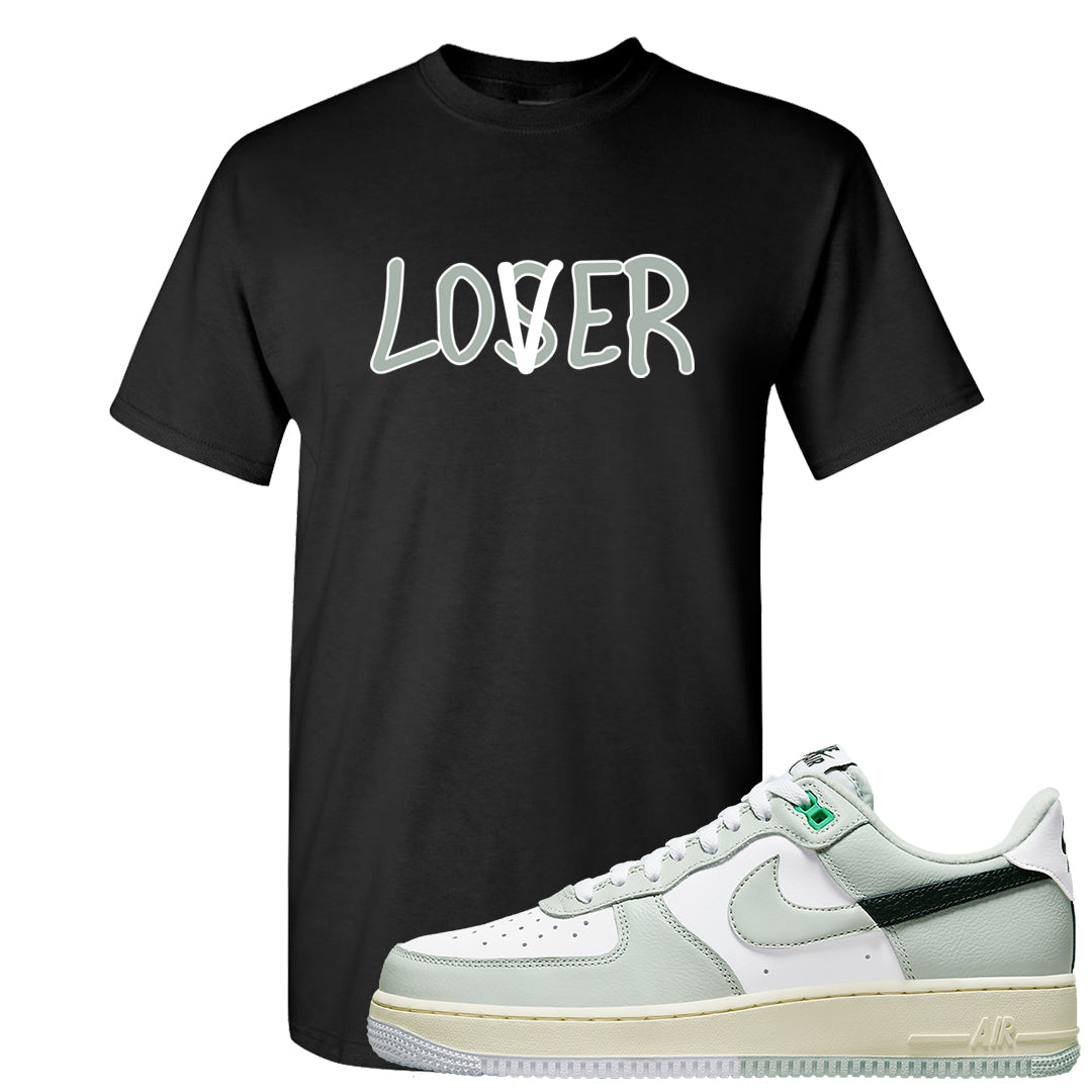 Split Grey White Black Low 1s T Shirt | Lover, Black