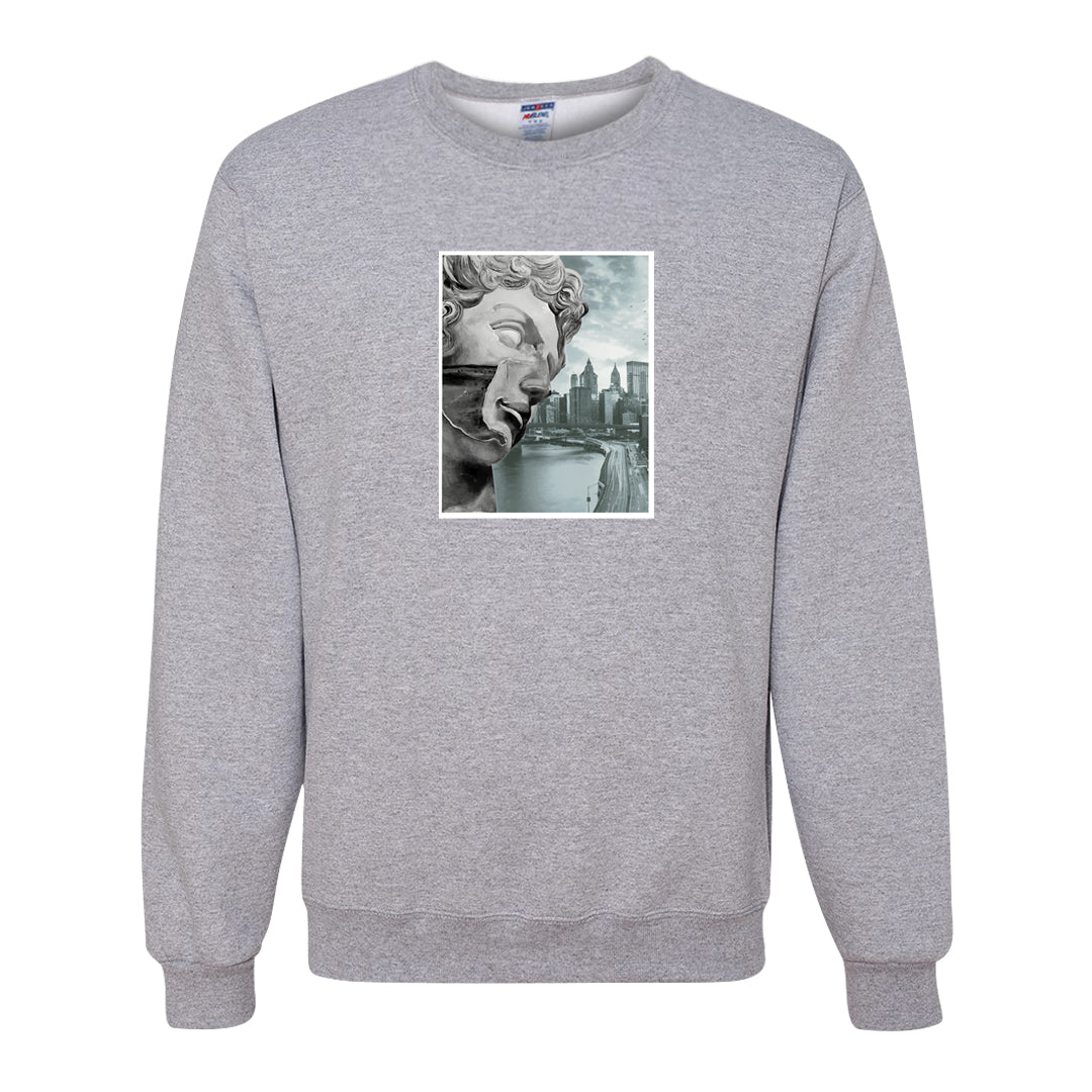 Split Grey White Black Low 1s Crewneck Sweatshirt | Miguel, Ash