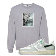 Split Grey White Black Low 1s Crewneck Sweatshirt | Miguel, Ash