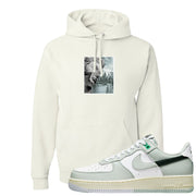 Split Grey White Black Low 1s Hoodie | Miguel, White