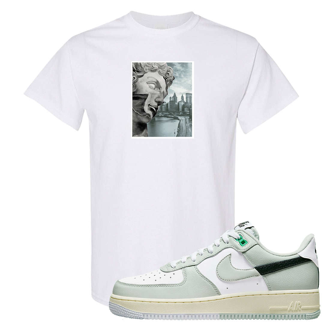 Split Grey White Black Low 1s T Shirt | Miguel, White