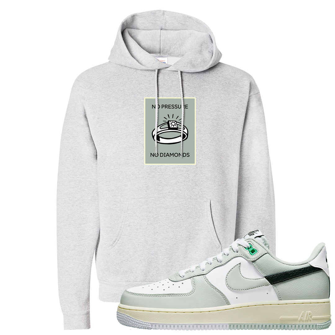 Split Grey White Black Low 1s Hoodie | No Pressure No Diamond, Ash