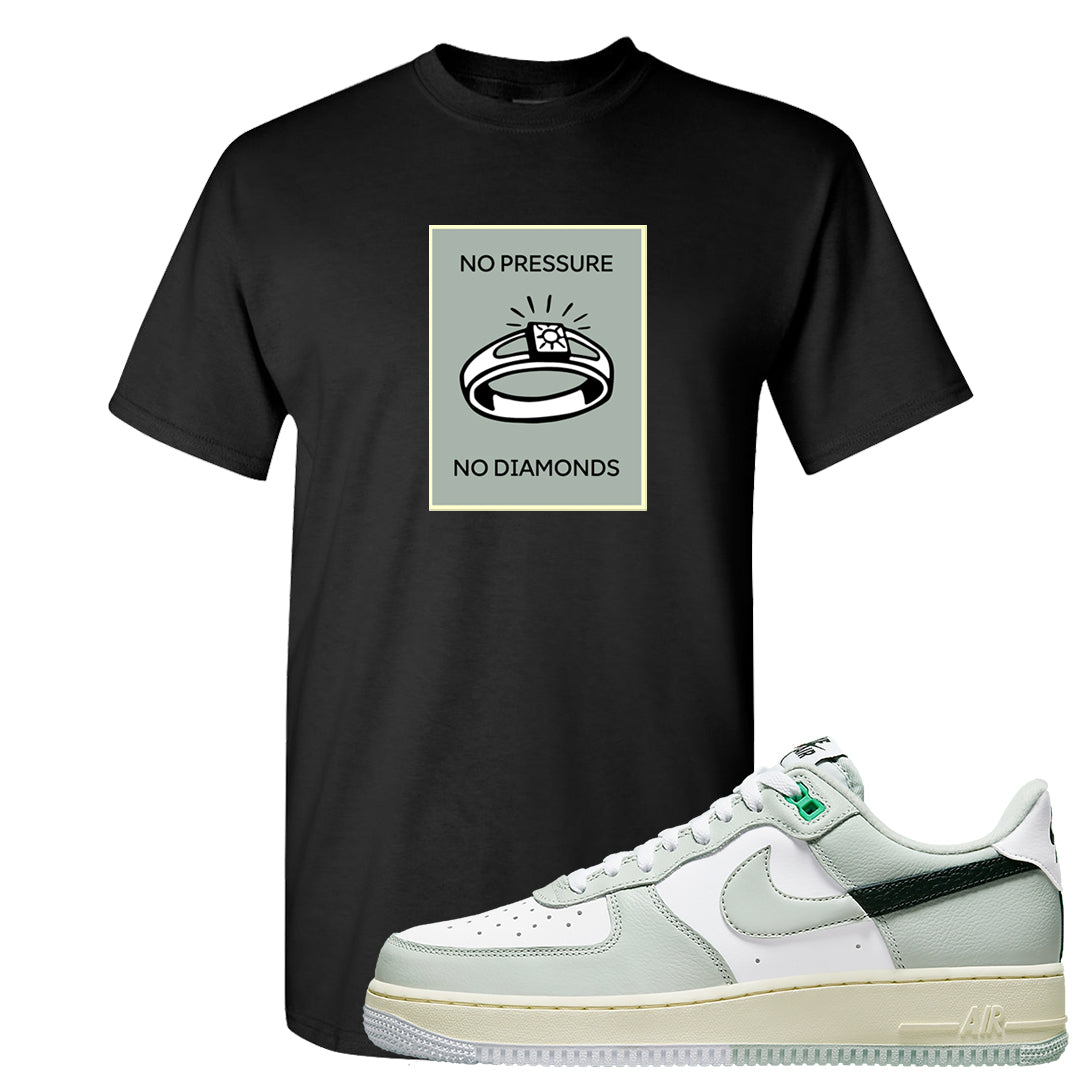 Split Grey White Black Low 1s T Shirt | No Pressure No Diamond, Black