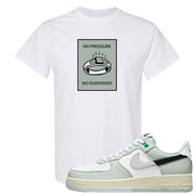 Split Grey White Black Low 1s T Shirt | No Pressure No Diamond, White