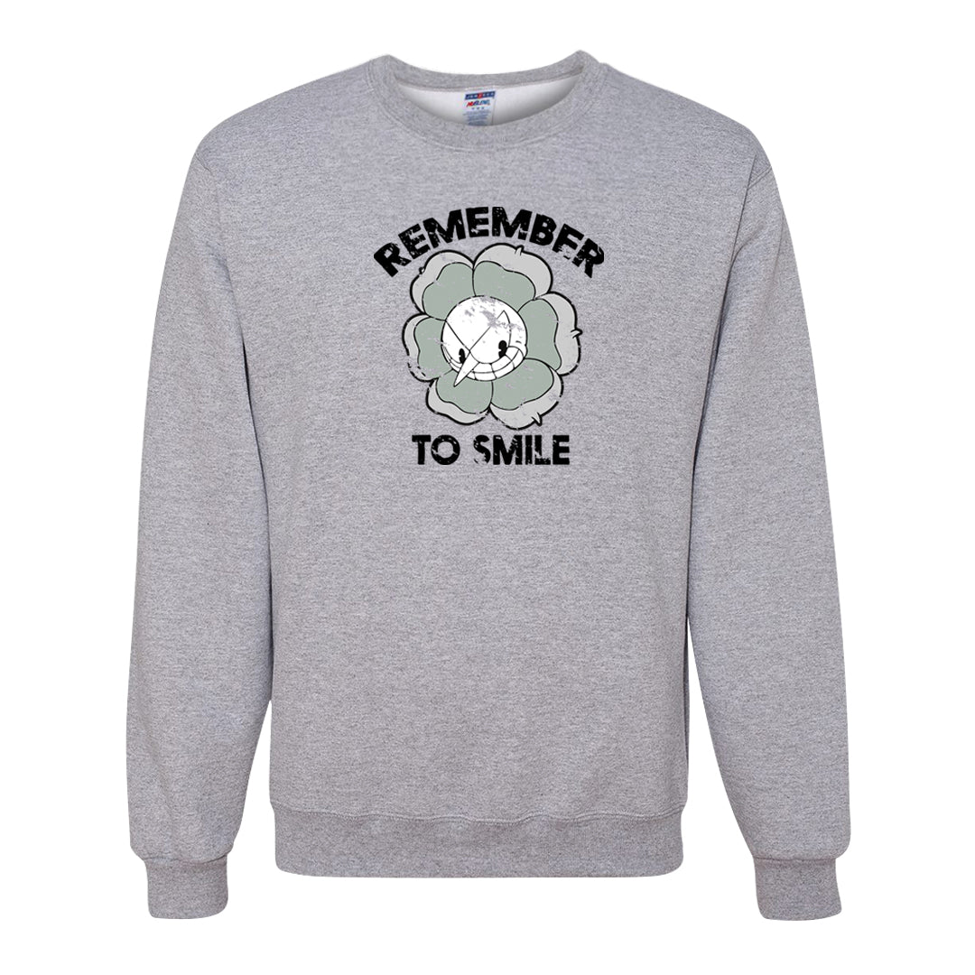 Split Grey White Black Low 1s Crewneck Sweatshirt | Remember To Smile, Ash