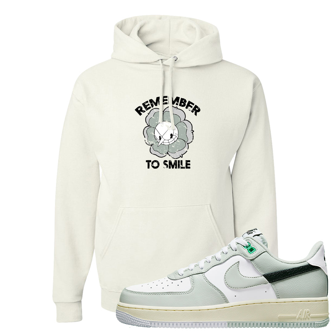 Split Grey White Black Low 1s Hoodie | Remember To Smile, White