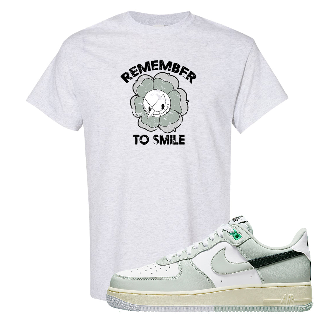 Split Grey White Black Low 1s T Shirt | Remember To Smile, Ash