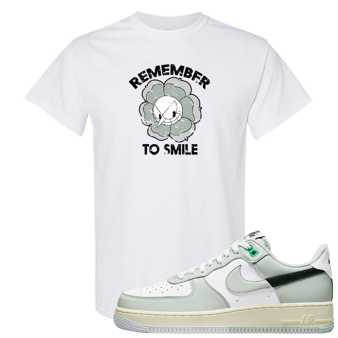 Split Grey White Black Low 1s T Shirt | Remember To Smile, White