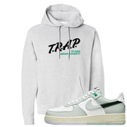 Split Grey White Black Low 1s Hoodie | Trap To Rise Above Poverty, Ash