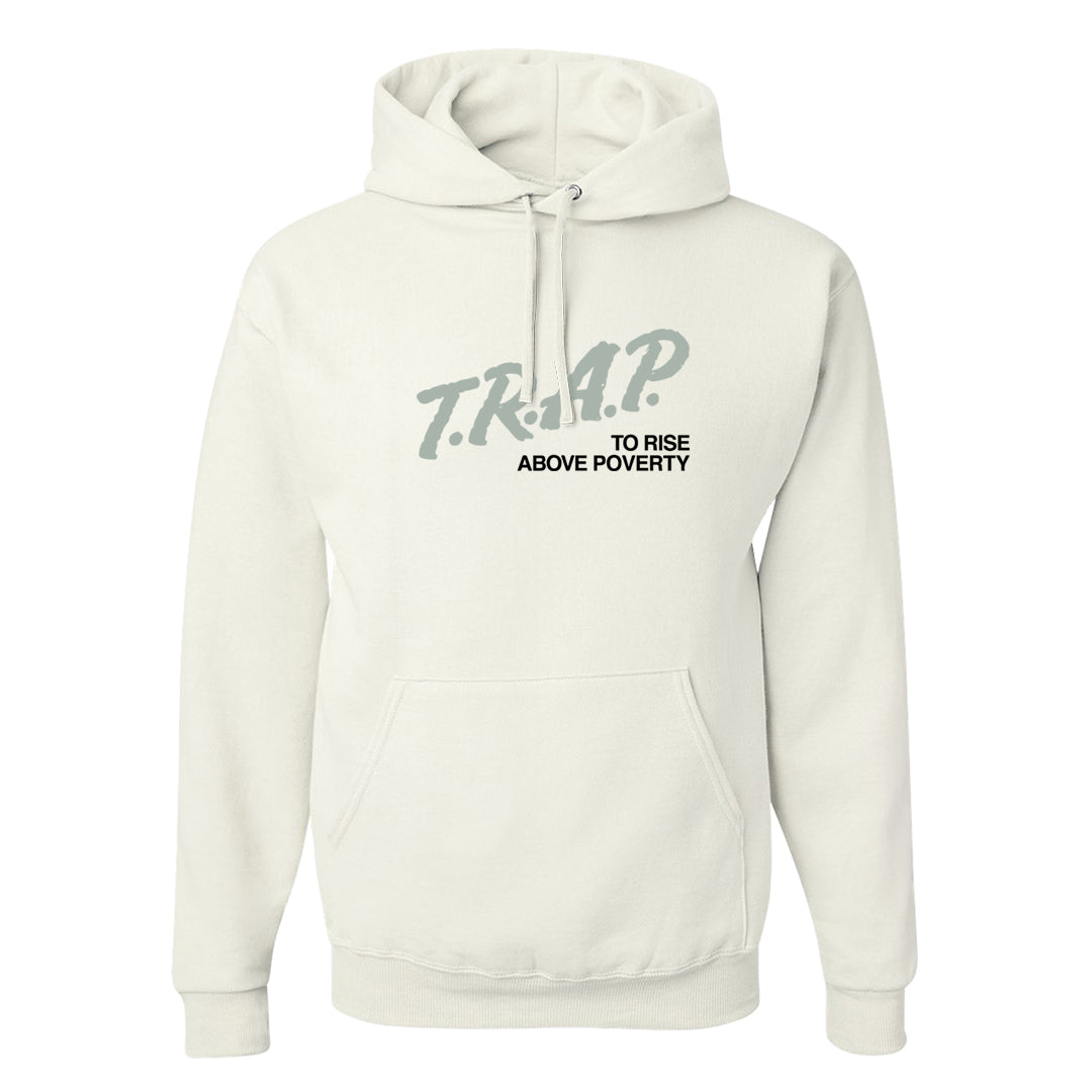 Split Grey White Black Low 1s Hoodie | Trap To Rise Above Poverty, White