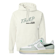 Split Grey White Black Low 1s Hoodie | Trap To Rise Above Poverty, White