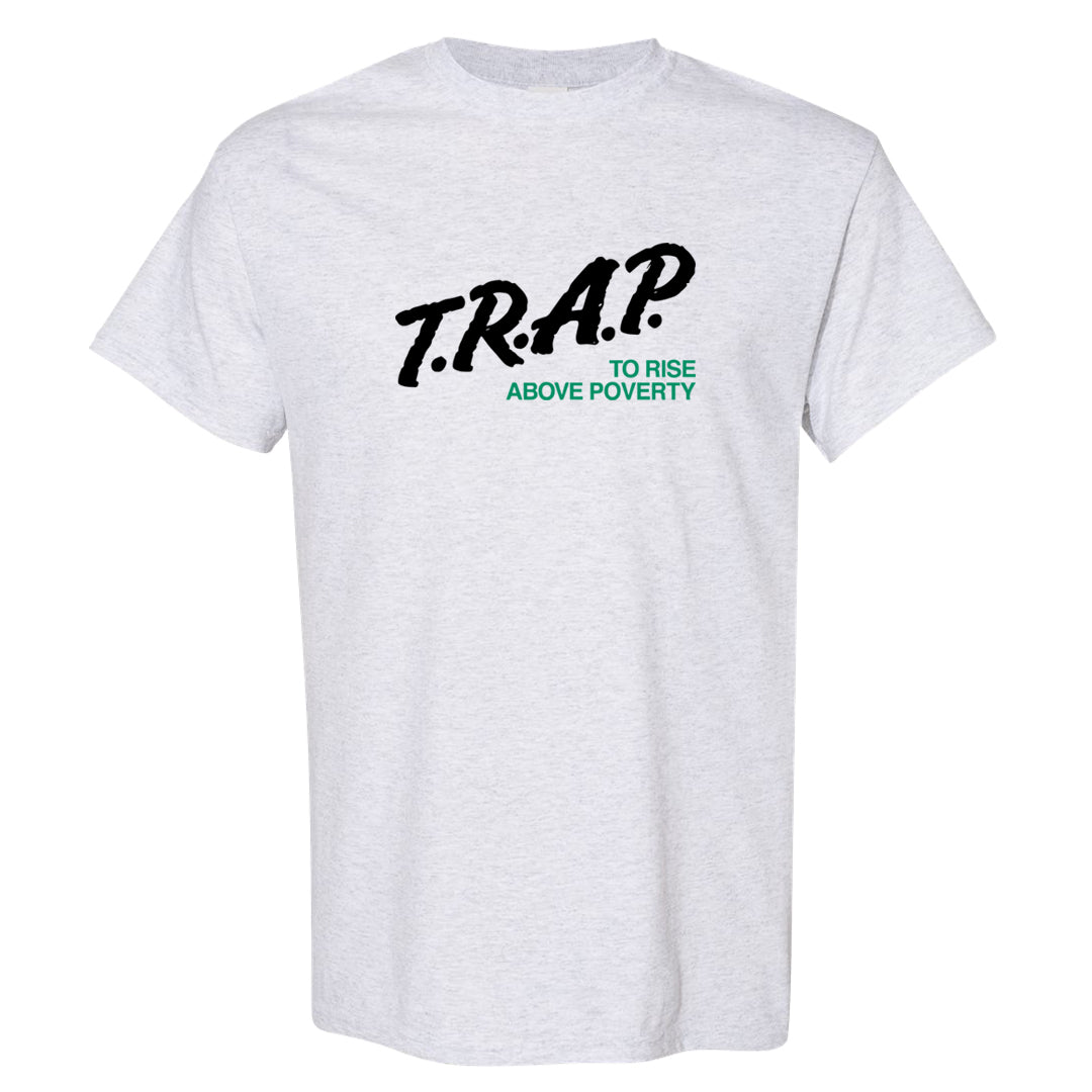 Split Grey White Black Low 1s T Shirt | Trap To Rise Above Poverty, Ash