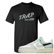 Split Grey White Black Low 1s T Shirt | Trap To Rise Above Poverty, Black