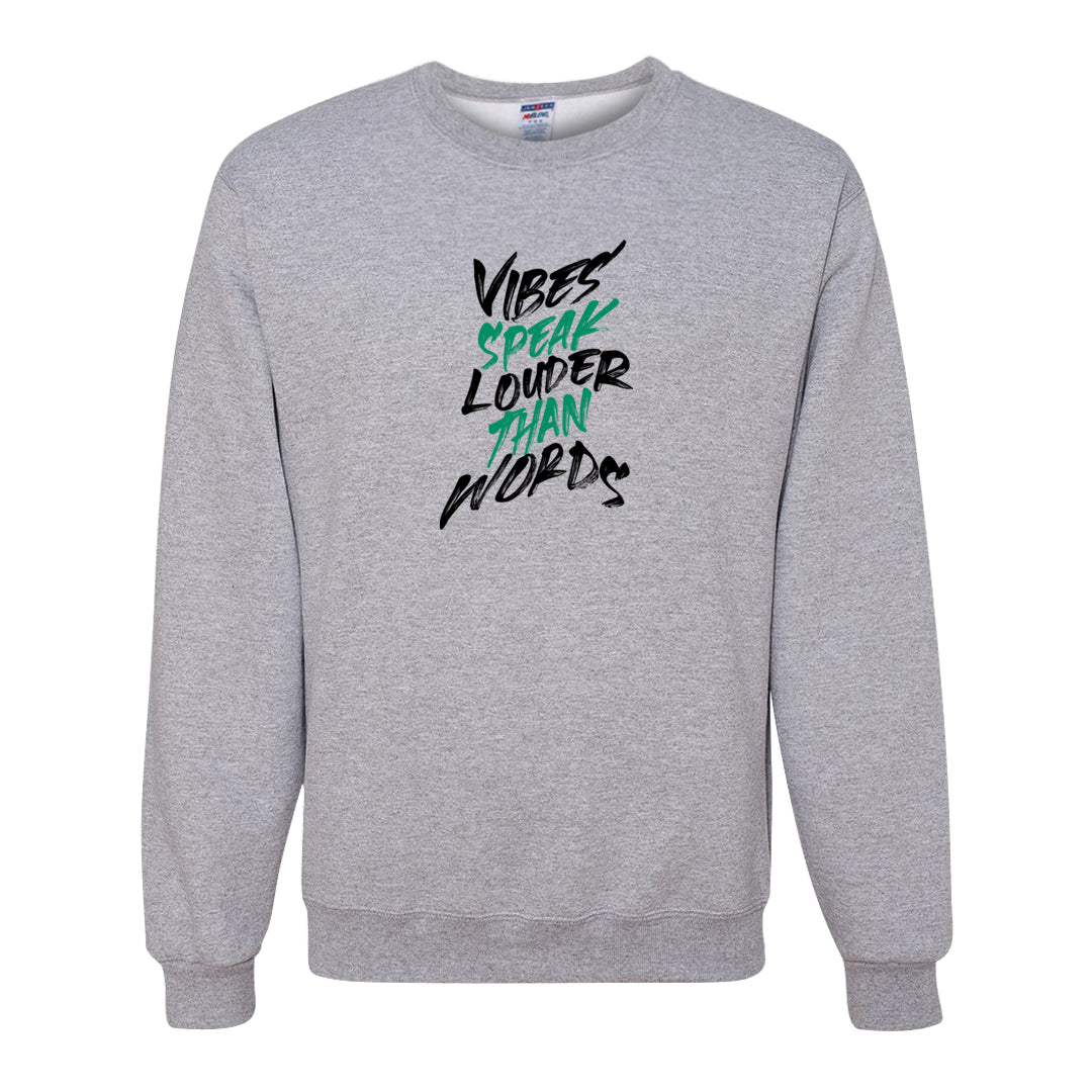 Split Grey White Black Low 1s Crewneck Sweatshirt | Vibes Speak Louder Than Words, Ash