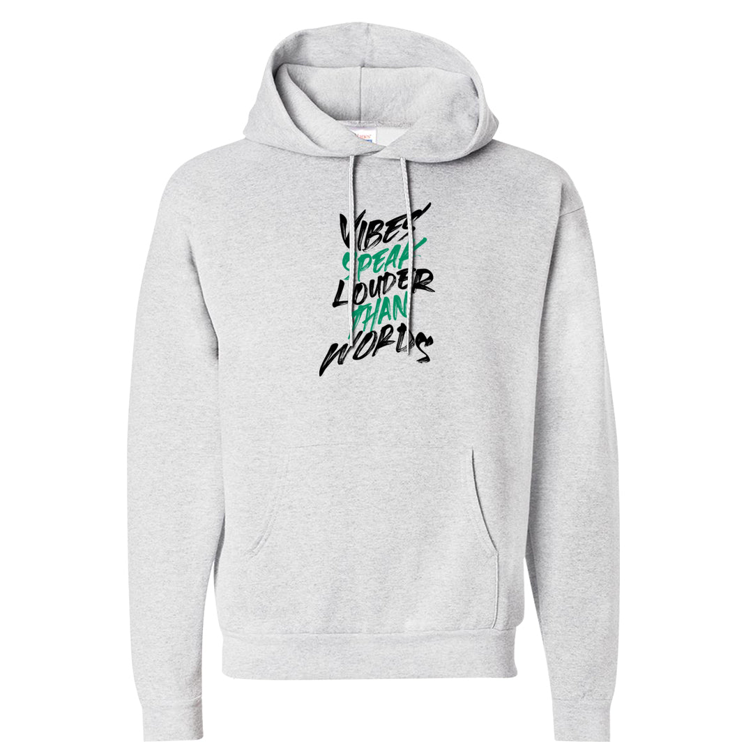 Split Grey White Black Low 1s Hoodie | Vibes Speak Louder Than Words, Ash