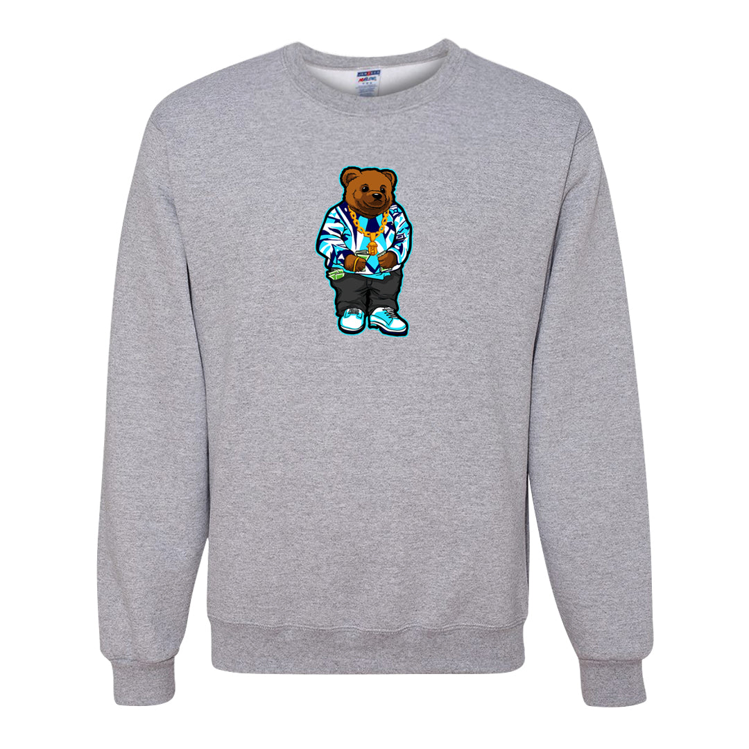 Split Light Photo Blue Low 1s Crewneck Sweatshirt | Sweater Bear, Ash