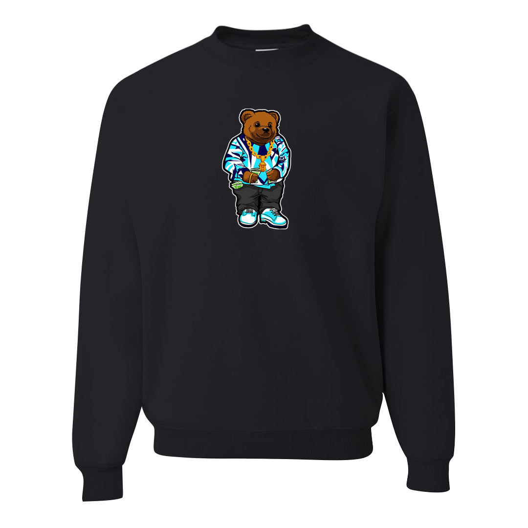 Split Light Photo Blue Low 1s Crewneck Sweatshirt | Sweater Bear, Black