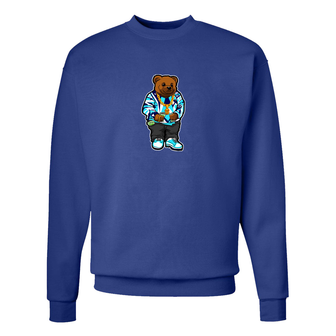 Split Light Photo Blue Low 1s Crewneck Sweatshirt | Sweater Bear, Deep Royal